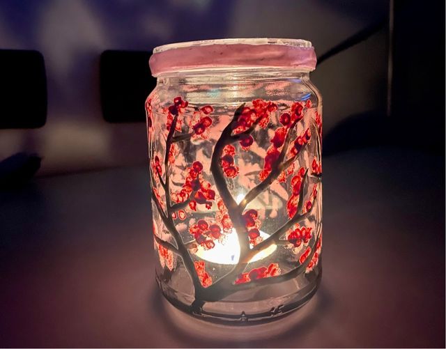 Porta candele Fiori di ciliegio