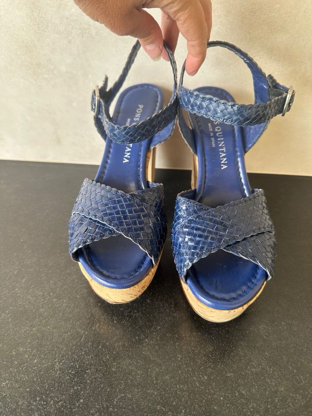 Sandalias trenzadas con tacon