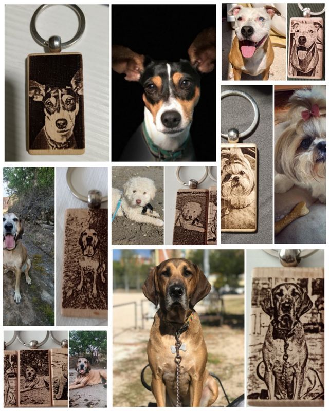 Llaveros personalizados pirograbado