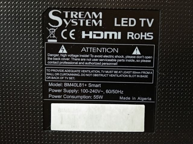 Láminas TV Stream System BM40L81+smart