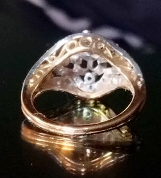 Anillo oro  diamantes vintage 