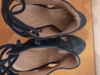 ARMAND BASI - zapatos destalonados tacón azul 37