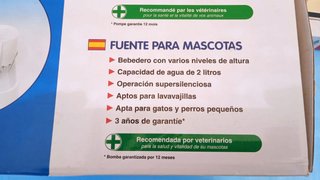 Fuente/bebedero para mascotas