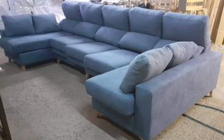 Elegantes sofás U deslizante