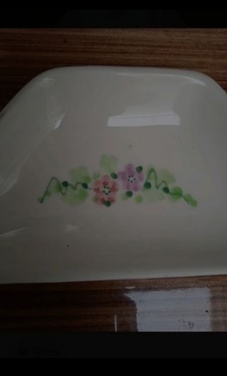 As.60 JABONERA PINTADA A MANO PORCELANA ANTIGUA