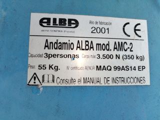 ANDAMIO COLGANTE ALBA CARRACA