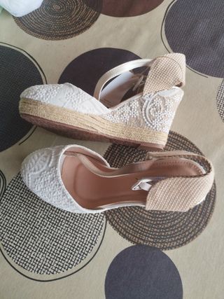 Zapatos cuña novia 