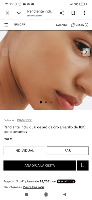 Pendientes diamantes ARISTOCRAZY