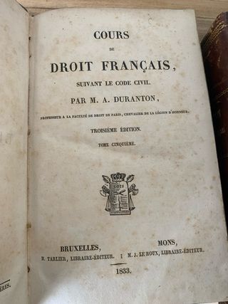 Tre volumi ( Corso Diritto Francese del 1832)
