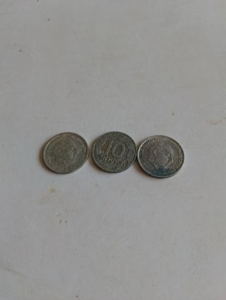 3 Monedas 10 centimos