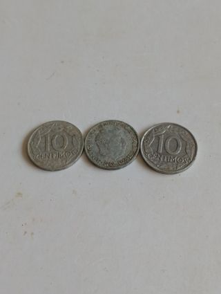 3 Monedas 10 centimos