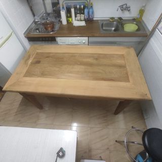 Mesa de comedor teca maciza