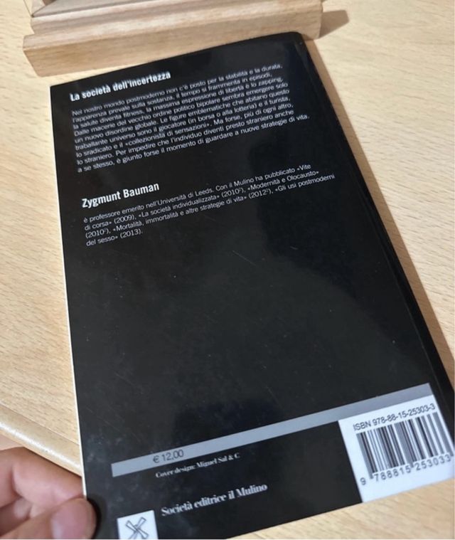 Libro “La società dell’incertezza” Zygmunt Bauman