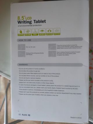 Tablet de escritura a mano LCD 8,5´