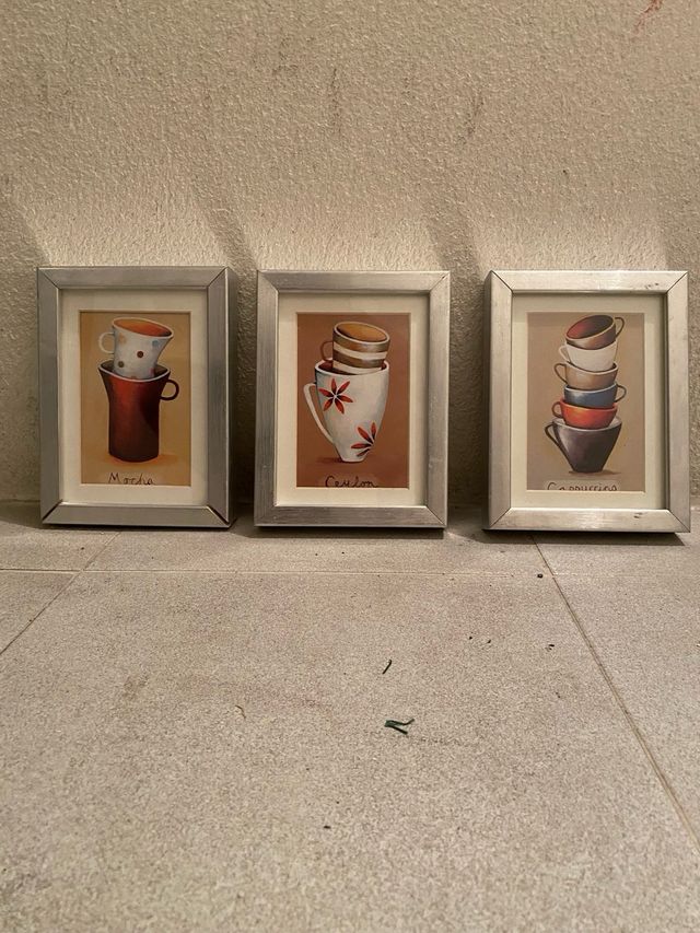 Cuadros tazas 20,5 x 15,5( 3 cuadros)