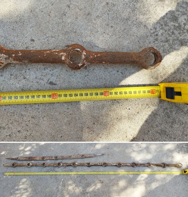 Forja antiga. Partes de varanda.