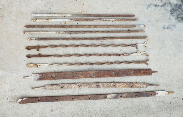 Forja antiga. Partes de varanda.