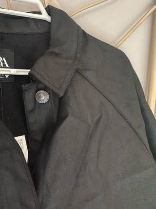 Gabardina denim oversize zara