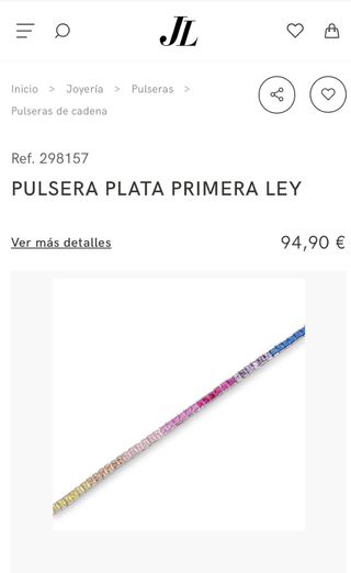 Pulsera plata circonita 