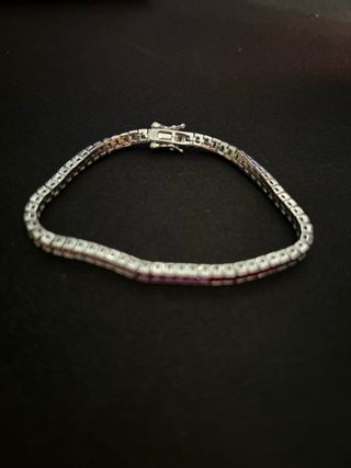 Pulsera plata circonita 