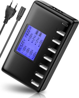 Cargador inteligente USB 7+1 60w