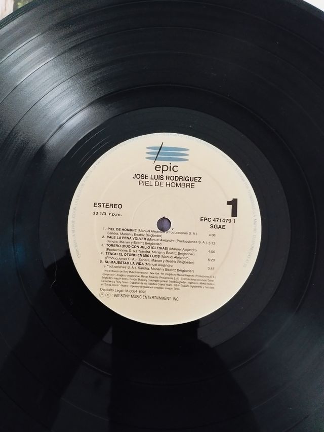 Vinilo José Luis Rodríguez el puma 1992