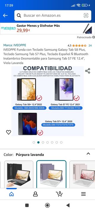 FUNDA TABLET CON TECLADO SAMSUNG