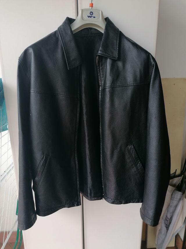 Giacca in pelle nera