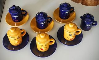6 Tazze da caffè con piattino+1piccolaL