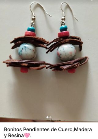 PENDIENTES DE CUERO SIN ESTRENAR 
