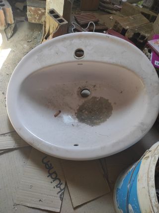 Lavabo de manos roca, color rosado