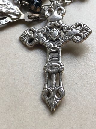 OFERTA, rosario italiano cloisonne negro. 