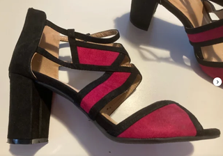 Zapatos de tacón Negro y granate