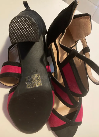 Zapatos de tacón Negro y granate