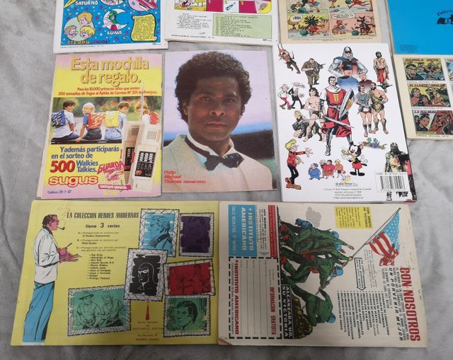Lote 5 cómics y 5 revistas cómic antiguos