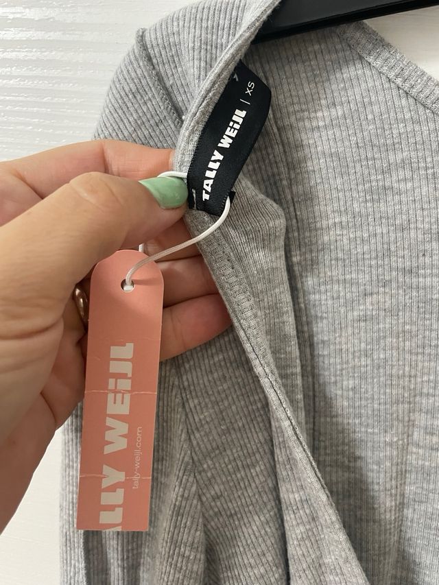 vestito tally weijl grigio xs mini abito