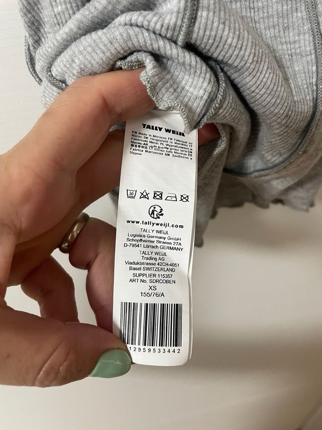 vestito tally weijl grigio xs mini abito