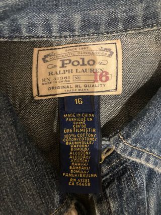 Camisa Polo Ralph Lauren vaquera