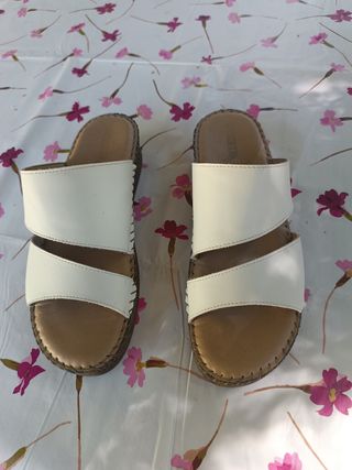 Zuecos blancos mujer talla 40
