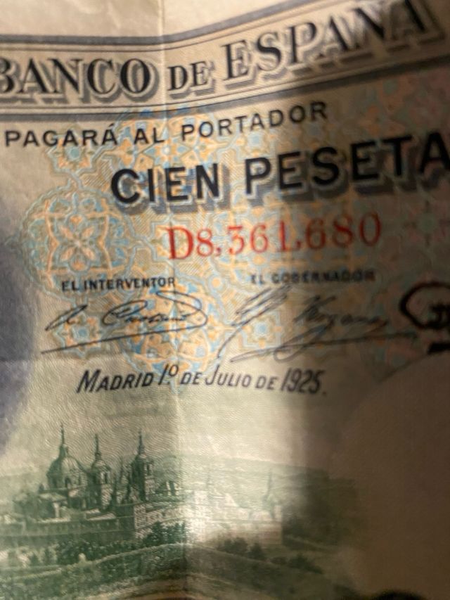 Billete Cien Pesetas 1925