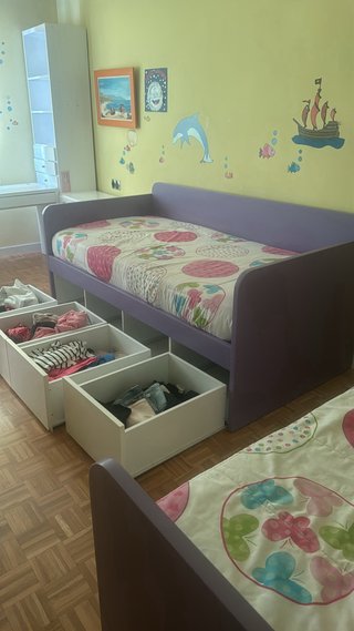 CAMA COMPACTA CON CAJONES