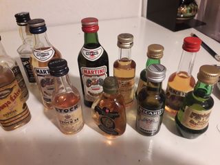 17 bottiglie mignon 8 vuote