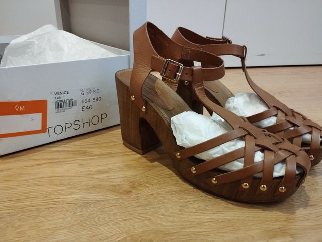 Sandalias de tacón años 70