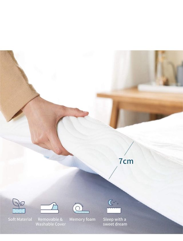 Topper Viscoelastico 120 x 190 x 7cm