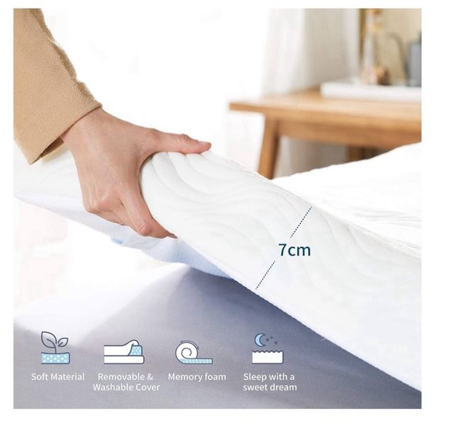 Topper Viscoelastico 120 x 190 x 7cm
