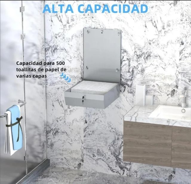 Dispensador papel baño o cocina.