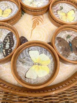 BANDEJA Y POSAVASOS VINTAGE