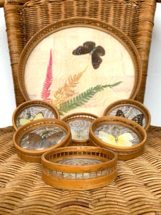 BANDEJA Y POSAVASOS VINTAGE