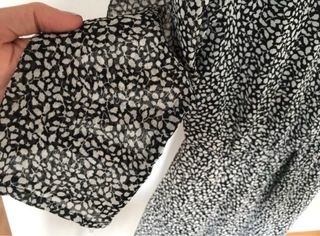 Vestido fluido de manga larga