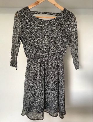 Vestido fluido de manga larga